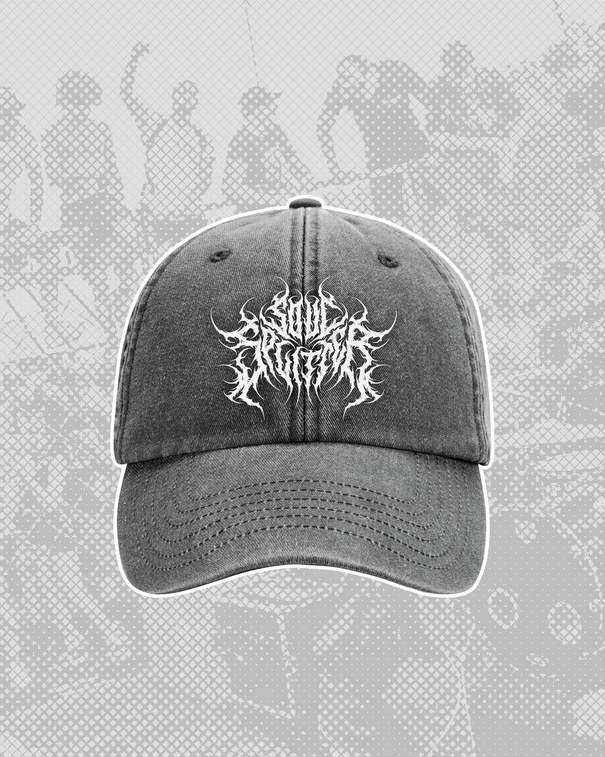 WASHED GREY Embroidered CAP
