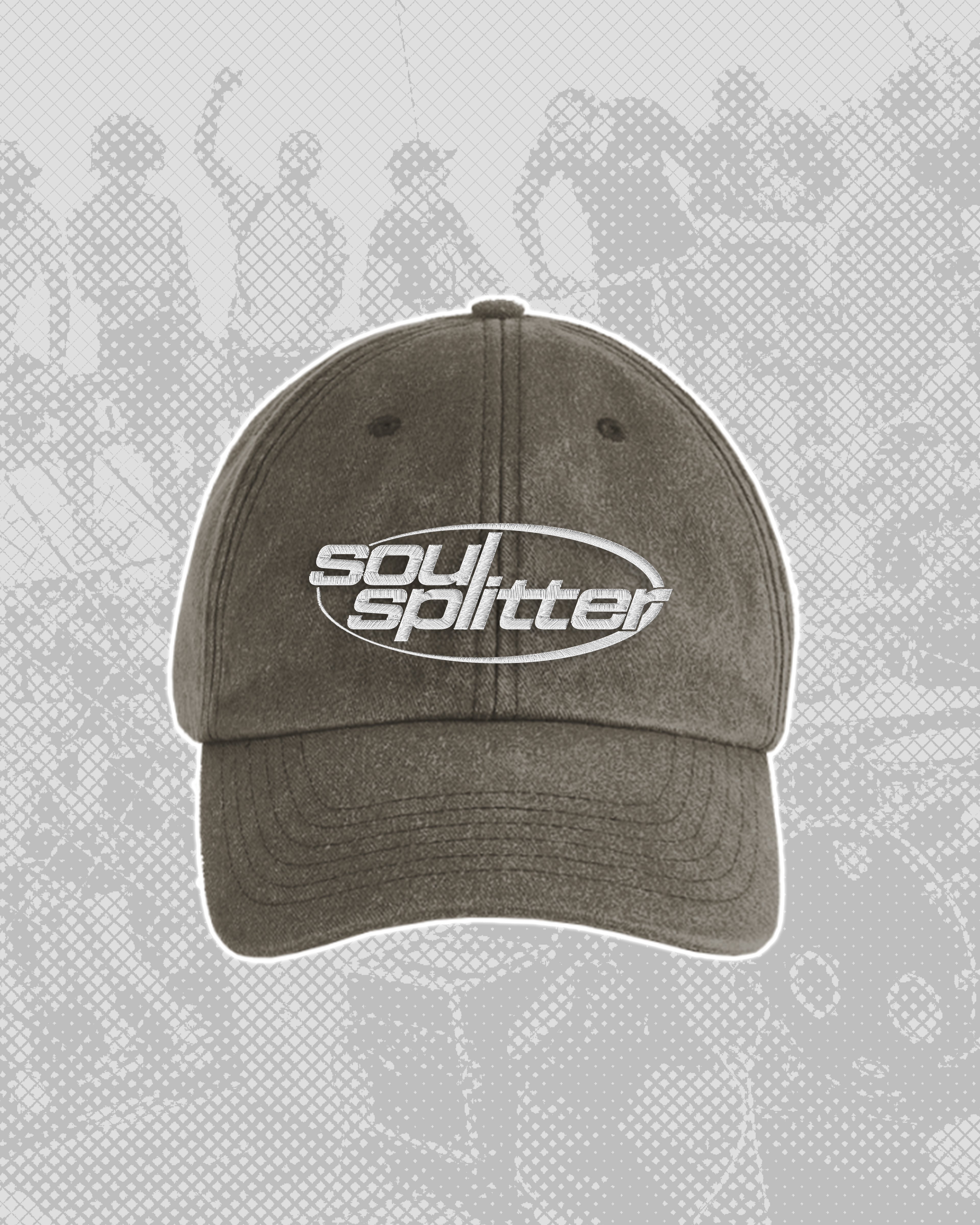 WASHED BROWN Embroidered CAP