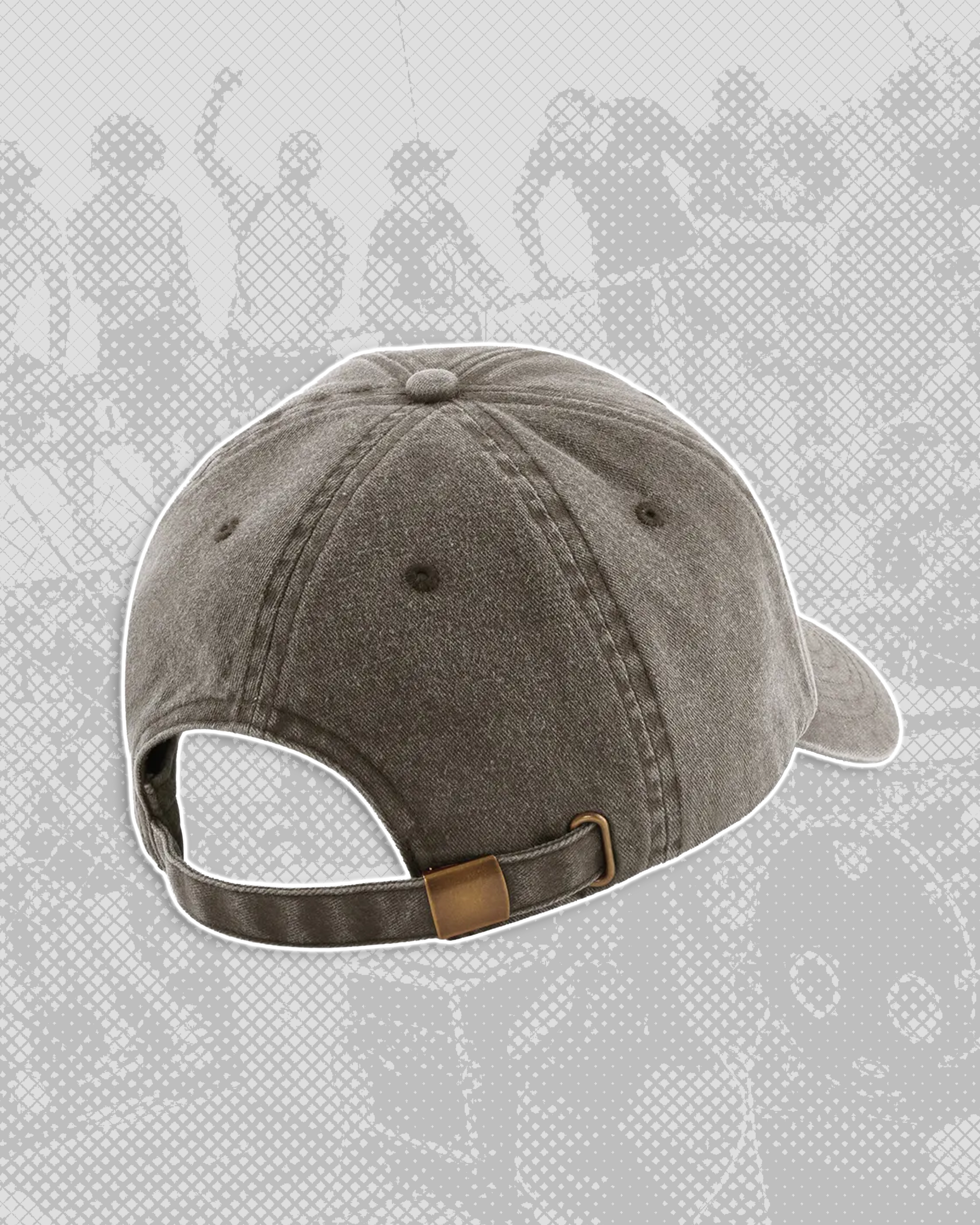 WASHED BROWN Embroidered CAP